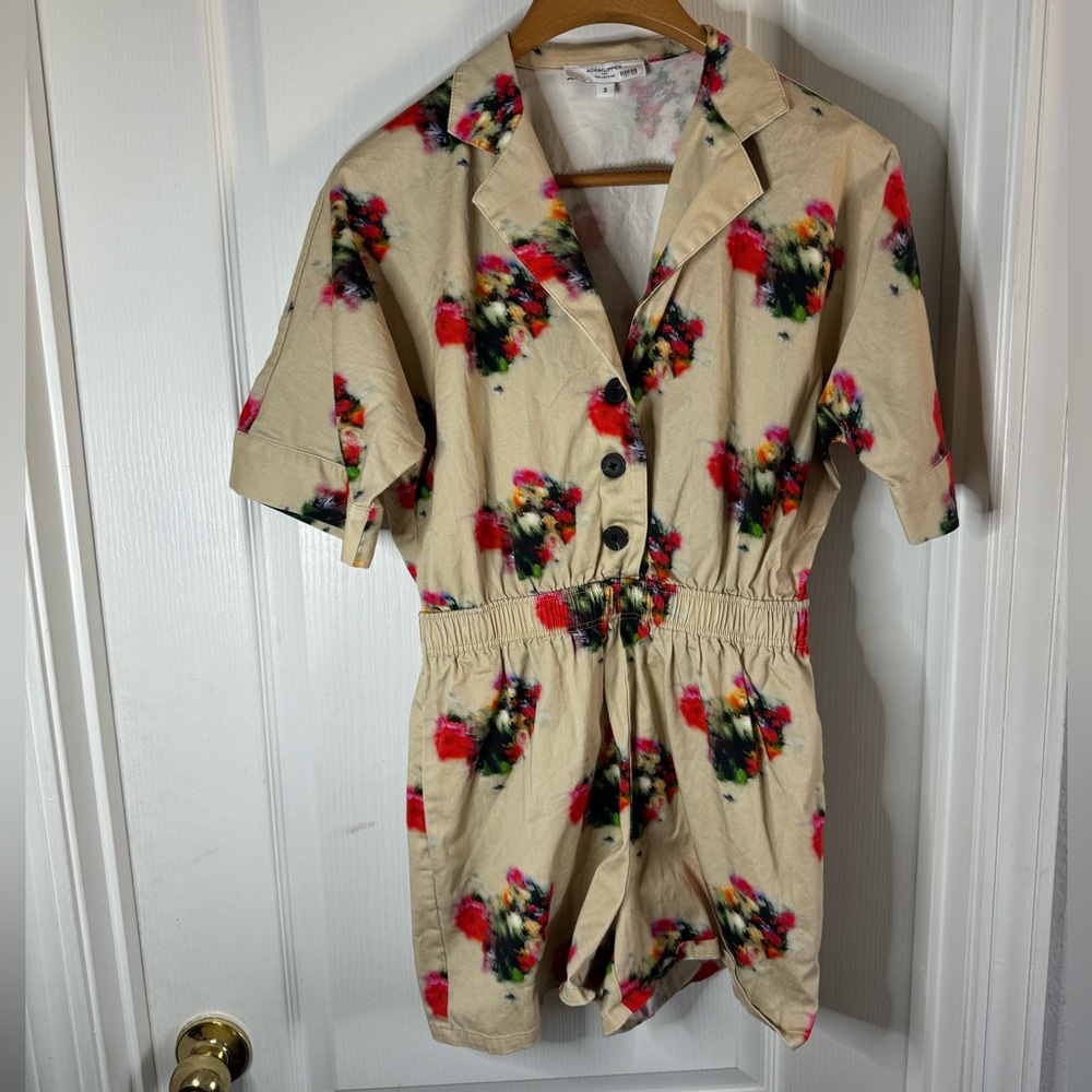 Adam Lippes Floral Print Short Sleeve Romper - EUC - Picture 5 of 7
